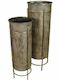 Kersten Umbrella Übertopf Metall Gold 26.5x26.5x75εκ.