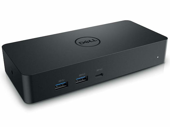 Dell D6000S USB-A / USB-C Stație de andocare cu HDMI/DisplayPort 4K PD Ethernet și conexiune 3 monitoare Negru