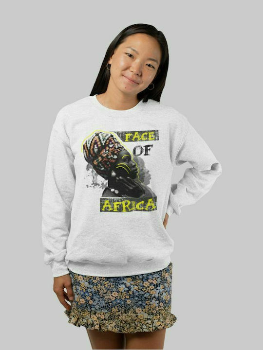 Gesicht von Afrika W Sweatshirt - WEISS