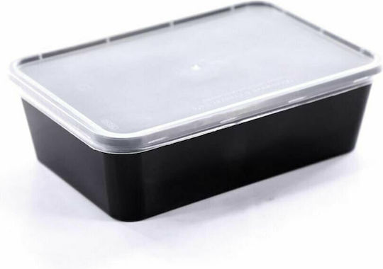 Disposable Plastic Tableware for Hot / Microwave Safe 500ml Black 10pcs