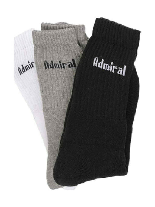 Admiral Athletic Socks White/Grey/Black 3 Pairs