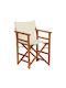 Director's Chair Wooden Cindy Cream / Natural 1pcs 53x56x87cm.