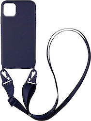 Sonique Carryhang Liquid Back Cover Silicone 0.5mm with Strap Dark Blue (iPhone 13)