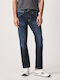 Cash 34 Men's Jeans Pants with Regular Straight Fit Blue