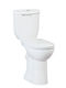 Creavit Set Accessible Toilet and Flush that Includes Duroplast Cover White
