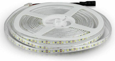 V-TAC Αδιάβροχη Ταινία LED Τροφοδοσίας 12V με Θερμό Λευκό Φως Μήκους 5m και 120 LED ανά Μέτρο Τύπου SMD3528