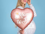 Μπαλόνι Foil Καρδιά Mom to Be Ροζ 35εκ.