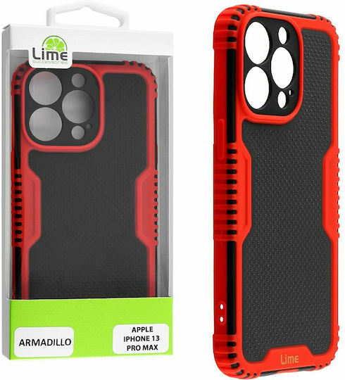 Lime Armadillo Camera Guard Umschlag Rückseite Kunststoff Rot (iPhone 13 Pro Max)