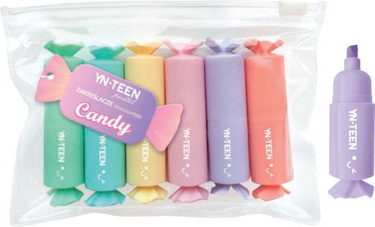 interDRUK Candy Textmarker Mehrfarbig 6Stück