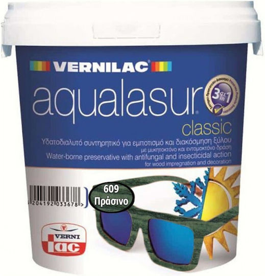Vernilac Aqualasur Classic Wasser 609 Grün 750ml