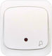 Geyer Complete Wall Push Bell Button with Frame White 3615H