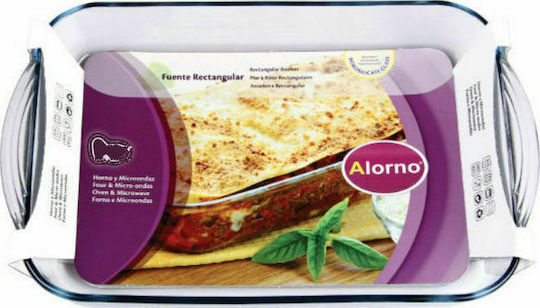Alorno Rectangular Vas de Gătit Rezistent la Căldură Sticlă 3500ml 1buc