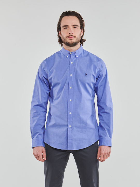 Ralph Lauren Long-sleeved Cotton Shirt Blue