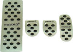 Carner Car Pedal Set for Mazda 2 Aluminum Silver 4pcs