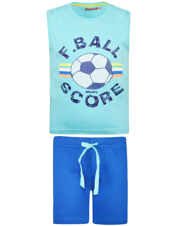 Kinder-Set mit Shorts Sommer 2Stück Hellblau