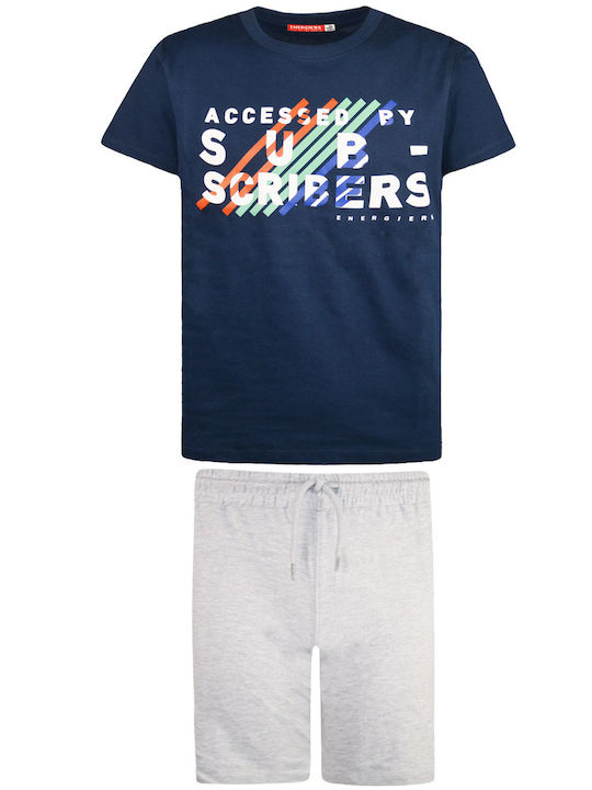 Energiers Kids Set with Shorts Summer 2pcs Navy Blue