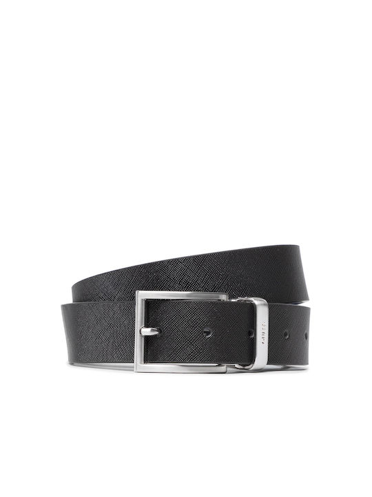 Guess Men's Leather Double Sided Belt Black / Navy