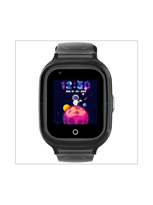 Wonlex Kids Digital Watch KT23 with GPS and Rubber/Plastic Strap Black