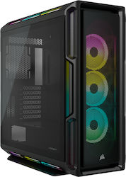 Corsair ICUE 5000T RGB Jocuri Turnul Midi Cutie de calculator cu fereastră laterală Negru