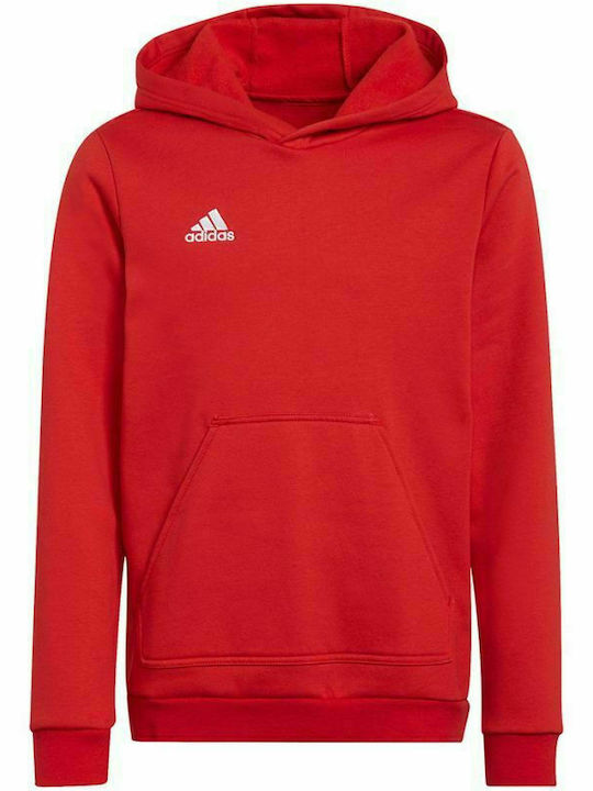 Adidas Παιδικό Φούτερ με Κουκούλα και Τσέπες Κόκκινο