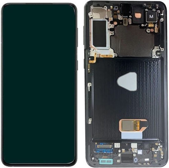 Samsung Οθόνη OLED mit Touch-Mechanismus und Rahmen für Samsung Galaxy S21 Plus (Schwarz)