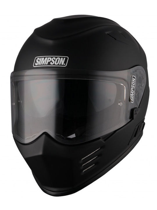 Simpson Venom SV Black Matt Κράνος Μηχανής Full Face ECE 22.06 / DOT με Sunvisor