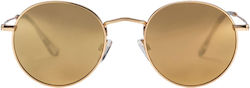 Chpo Liam Sunglasses Χρυσά with Metal Frame & Gold Lens