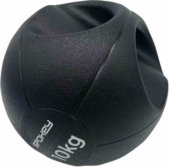 Spokey Gripi Weight Ball Filled Sand Kettlebell aus PVC 10kg Schwarz