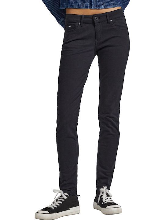 Soho Women's Fabric Trousers Skinny Fit Black