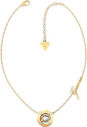 Guess Solitaire Women's Gold Plated Steel Necklace