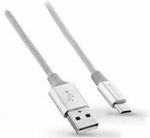 Devia Pheez Geflochten USB 2.0 auf Micro-USB-Kabel Gray 0.25m (DVCB-328084) 1Stück