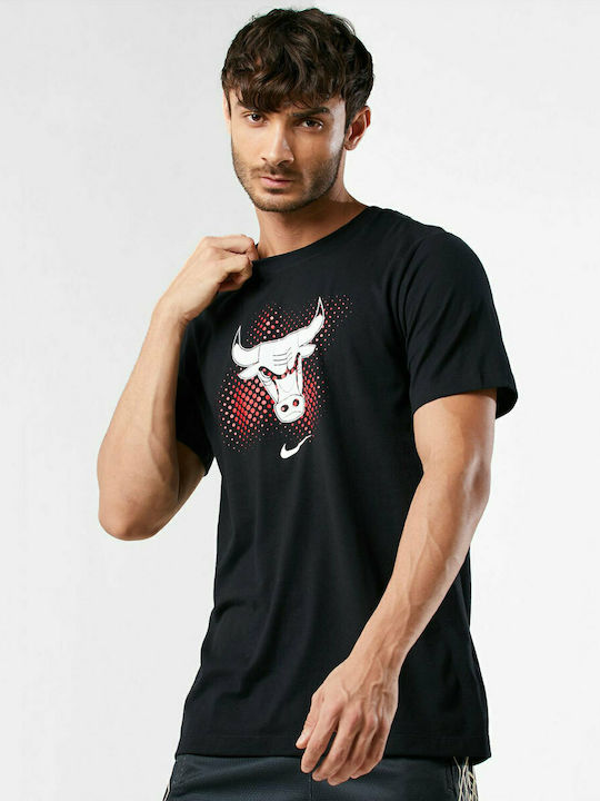 Nike Chicago Bulls Future Αθλητικό Ανδρικό T-shirt Μαύρο με Στάμπα