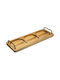 Atmosphera Wooden Dessert Divided Serving Plate with 3 Slots Brown 40x14x5cm