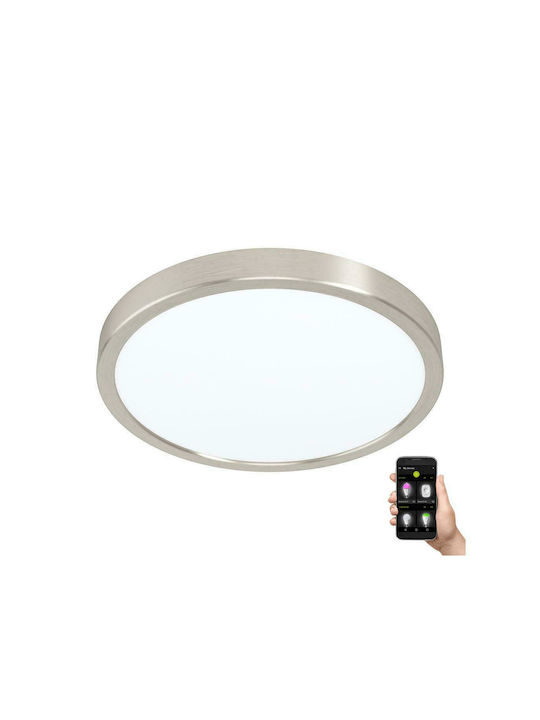 Eglo Fueva Outdoor Ceiling Flush Mount with Integrated LED in Silver Color 98845