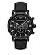 Emporio Armani Luigi Men's Watch 46mm Chronograph Battery with Black Fabric Strap