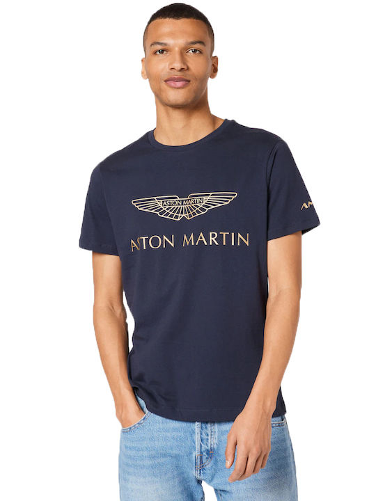 Hackett Herren T-Shirt Kurzarm Marineblau