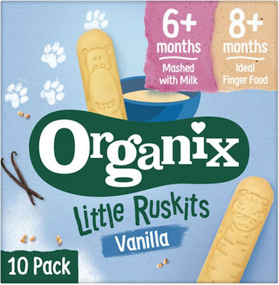 Organix Μπισκότα Little Ruskits με Γεύση Βανίλια 60gr για 6+ μηνών