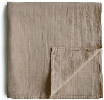 Mushie Muslin Swaddle Wraps Natural