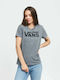 Vans Flying V Damen T-shirt mit V-Ausschnitt Grey Heather