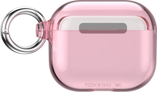 Speck Presidio Clear Microban Silicone Case with Keychain Icy Pink for Apple AirPods 3
