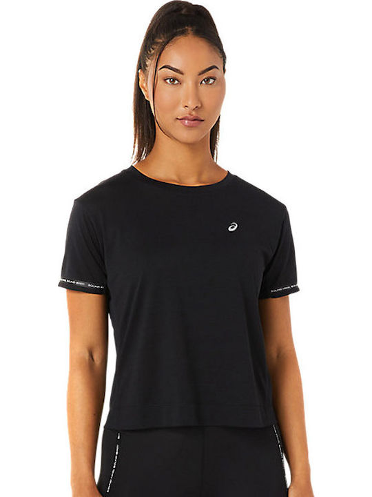 ASICS Race Women's Crop T-shirt Fast Drying Black