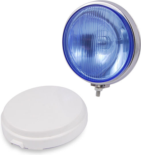 Autoline Rotundς Faruri Auto Universal 12V 55W 6.3cm cu Albastru Iluminare 1buc