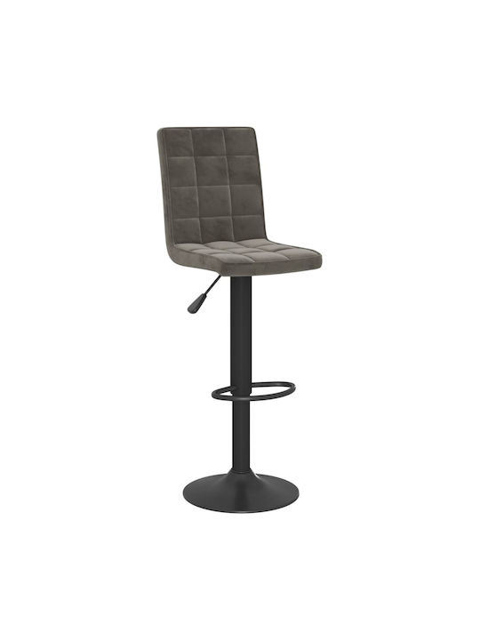 Hocker Bar Klappbar mit Rückenlehne Mit Samt bezogen Dark Grey 2Stück 40x52x102.5cm