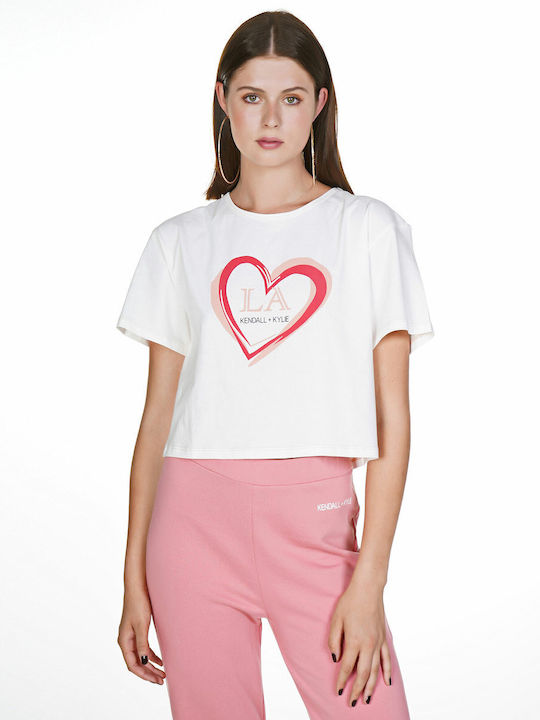 Kendall + Kylie Women's Athletic Crop Top Short...