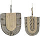 Atmosphera Decorative Fan Rush Handmade Black Wicker Material 40x60cm