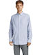Long-sleeved Cotton Shirt Cashmere Blue