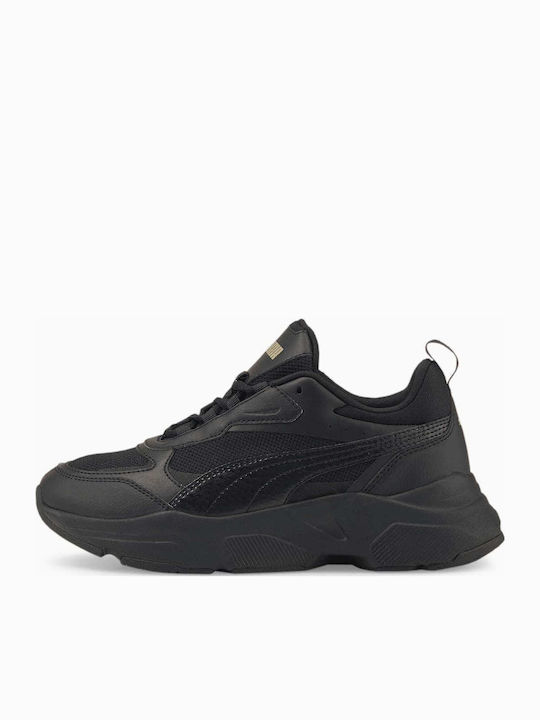 Puma Cassia Γυναικεία Chunky Sneakers Μαύρα 384647-02
