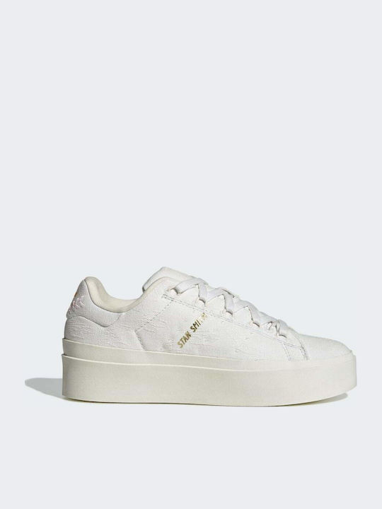 Stan Smith Bonega Damen Flatforms Sneakers Crystal White / Worn White / Off White