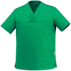 Egochef Bluse Koch Unisex Grün mit Kurzärmelig ...