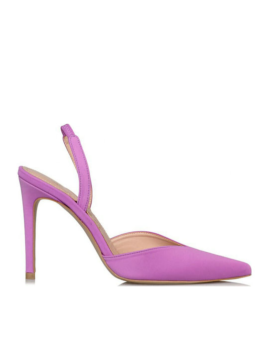 Envie Shoes Lila Leder Pumps mit Stiletto Absatz